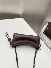 Uubags Alaia Le Click East West Small Bag In Dark Brown Calfskin Leather 25x12.5x7cm - 3