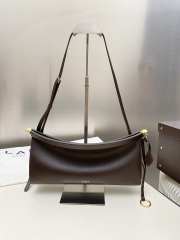 Uubags Alaia Le Click East West Medium Bag In Dark Brown Calfskin Leather 30x14x9cm - 1