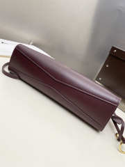 Uubags Alaia Le Click East West Medium Bag In Burgundy Calfskin Leather 30x14x9cm - 5