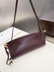 Uubags Alaia Le Click East West Medium Bag In Burgundy Calfskin Leather 30x14x9cm - 3