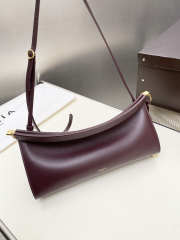 Uubags Alaia Le Click East West Medium Bag In Burgundy Calfskin Leather 30x14x9cm - 2