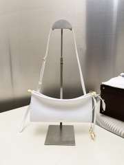 Uubags Alaia Le Click East West Small Bag In White Calfskin Leather 25x12.5x7cm - 1