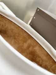 Uubags Alaia Le Click East West Medium Bag In White Calfskin Leather 30x14x9cm - 4