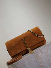 Uubags YSL medium Kate 99 bag in tan suede 26x13.5x4.5cm - 4