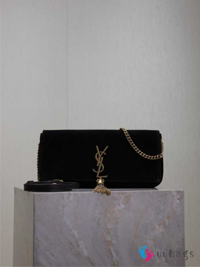 Uubags YSL medium Kate 99 bag in black suede 26x13.5x4.5cm - 1
