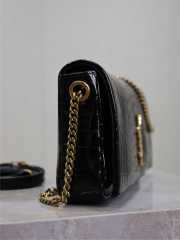 Uubags Kate Chain Wallet in Black Crocodile-Embossed Patent Leather 26x13.5x4.5cm - 4