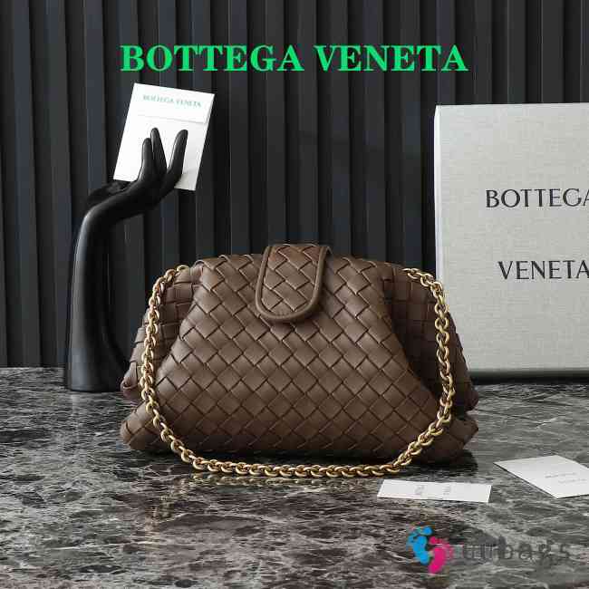 Uubags Bottega Veneta Teen Lauren 1980 Bag With Chain In Brown 31.5x16.5x11cm - 1