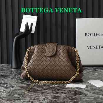 Uubags Bottega Veneta Teen Lauren 1980 Bag With Chain In Brown 31.5x16.5x11cm