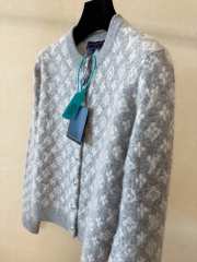 Uubags Louis Vuitton 1AJFS2 Monogram Brushed Knit Cardigan Gris Chine - 2