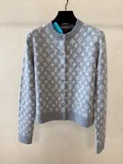 Uubags Louis Vuitton 1AJFS2 Monogram Brushed Knit Cardigan Gris Chine - 6