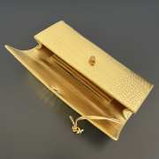 Uubags Bottega Veneta Andiamo Clutch in Metallic Gold Crocodile-Embossed Leather 31x13x3cm - 3