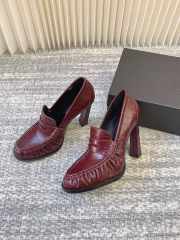 Uubags YSL Le loafer pumps in burgundy eel 11cm - 1
