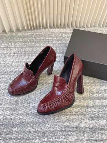 Uubags YSL Le loafer pumps in burgundy eel 11cm