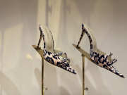 Uubags Andrea Wazen Carol 75 leopard-print satin mules - 1