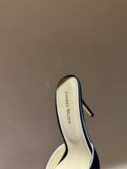 Uubags Andrea Wazen Black Caroline 85 Mules in Satin - 3