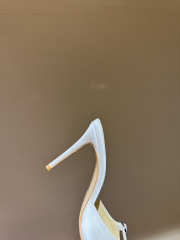 Uubags Andrea Wazen Franca Glitz Mules in white satin - 6