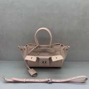 Uubags Balenciaga Bel Air Carry All bag mini in suede pink smooth calfskin, aged-silver hardware 24x10x17cm - 1