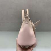 Uubags Balenciaga Bel Air Carry All bag mini in suede pink smooth calfskin, aged-silver hardware 24x10x17cm - 6