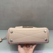 Uubags Balenciaga Bel Air Carry All bag mini in suede pink smooth calfskin, aged-silver hardware 24x10x17cm - 5