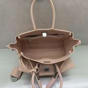 Uubags Balenciaga Bel Air Carry All bag mini in suede pink smooth calfskin, aged-silver hardware 24x10x17cm - 3