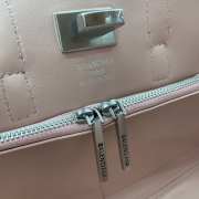 Uubags Balenciaga Bel Air Carry All bag mini in suede pink smooth calfskin, aged-silver hardware 24x10x17cm - 2