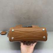 Uubags Balenciaga Bel Air Carry All bag mini in suede brown smooth calfskin, aged-silver hardware 24x10x17cm - 4