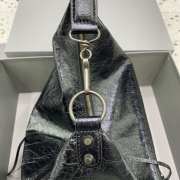 Uubags Balenciaga Le City hobo bag medium in black Arena lambskin, brass hardware 37x11x35cm - 4