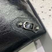 Uubags Balenciaga Le City hobo bag small in black Arena lambskin, brass hardware 28x27x10cm - 5