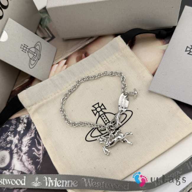 Uubags Vivienne Westwood Gold Chain Bracelet With Horse Charm - 1