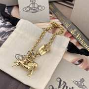 Uubags Vivienne Westwood Gold Chain Bracelet With Horse Charm - 2