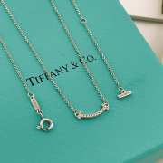 Uubags Tiffany & Co Smile Pendant in Silver with Diamonds - 1