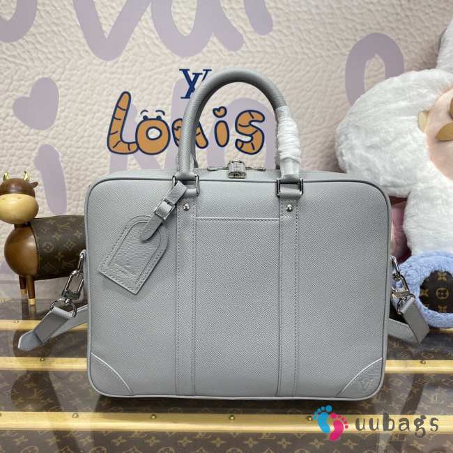 Uubags Louis Vuitton M30925 Porte-Documents Voyage PM Briefcase In Grey 36.5x27.5x6cm - 1