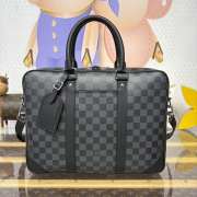 Uubags Louis Vuitton N40445 Porte-Documents Voyage NM Handbag Damier Graphite Canvas 36.5x27.5x6cm - 1