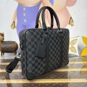Uubags Louis Vuitton N40445 Porte-Documents Voyage NM Handbag Damier Graphite Canvas 36.5x27.5x6cm - 6