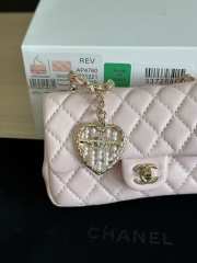 Uubags Chanel flap bag, sequins & gold-tone metal, light pink 20x12.5x6cm - 3