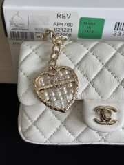 Uubags Chanel flap bag, sequins & gold-tone meta, white 20x12.5x6cm - 2