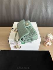 Uubags Chanel flap bag, sequins & gold-tone metal, light green 20x12.5x6cm - 4