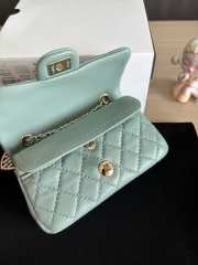 Uubags Chanel flap bag, sequins & gold-tone metal, light green 20x12.5x6cm - 3