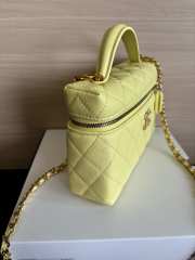 Uubags Chanel AP4407 Vanity bag light green glossy calfskin with grain effect & gold-plated metal  - 6
