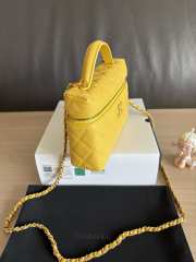 Uubags Chanel AP4407 Vanity bag light yellow glossy calfskin with grain effect & gold-plated metal  - 6