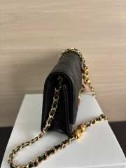 Uubags Chnael Mini Woc Wallet On Chain In Black Caviar Calfskin & Gold-Tone Metal 12x7.5x3cm - 5