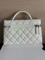 Uubags Chanel AP4407 Vanity bag white glossy calfskin with grain effect & gold-plated metal - 5