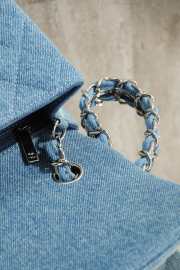 Uubags Chanel Small Classic Flap Blue Washed Denim With Silver Hardware 20cm - 5