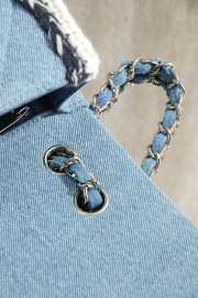 Uubags Chanel Medium Pre-Owned 2018 denim quilted shoulder bag 25cm - 6