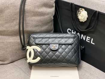 Uubags Chanel Ligne Cambon Camera Bag In Black 27x16x8cm