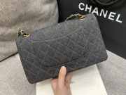 Uubags Chanel classic flap handbag in black denim 25cm - 6