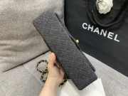 Uubags Chanel classic flap handbag in black denim 25cm - 5