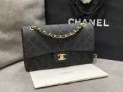 Uubags Chanel classic flap handbag in black denim 25cm - 3