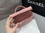 Uubags Chanel Vanity pink bag with shoulder strap glossy calfskin with grain effect & gold-plated metal - 2