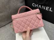 Uubags Chanel Vanity pink bag with shoulder strap glossy calfskin with grain effect & gold-plated metal - 6